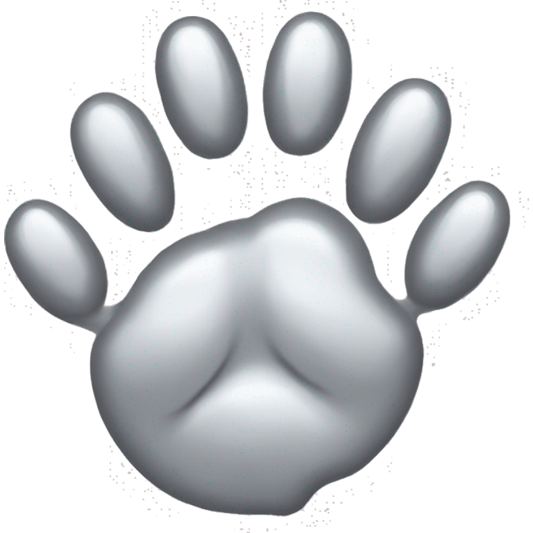 Silver tabby cat paw emoji