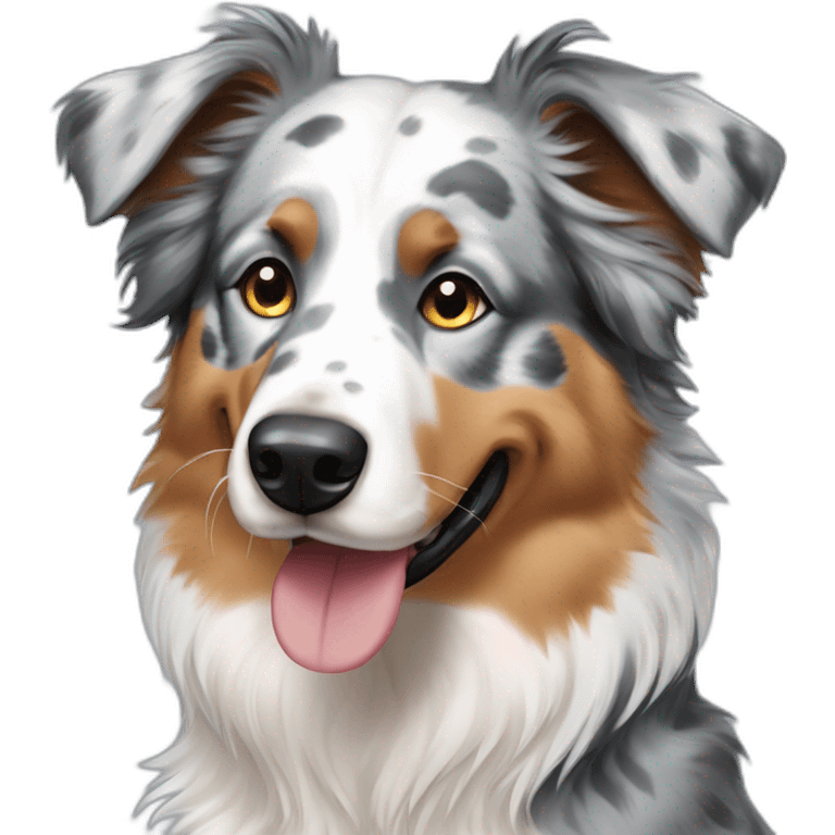 dog australian shepard blue merle emoji