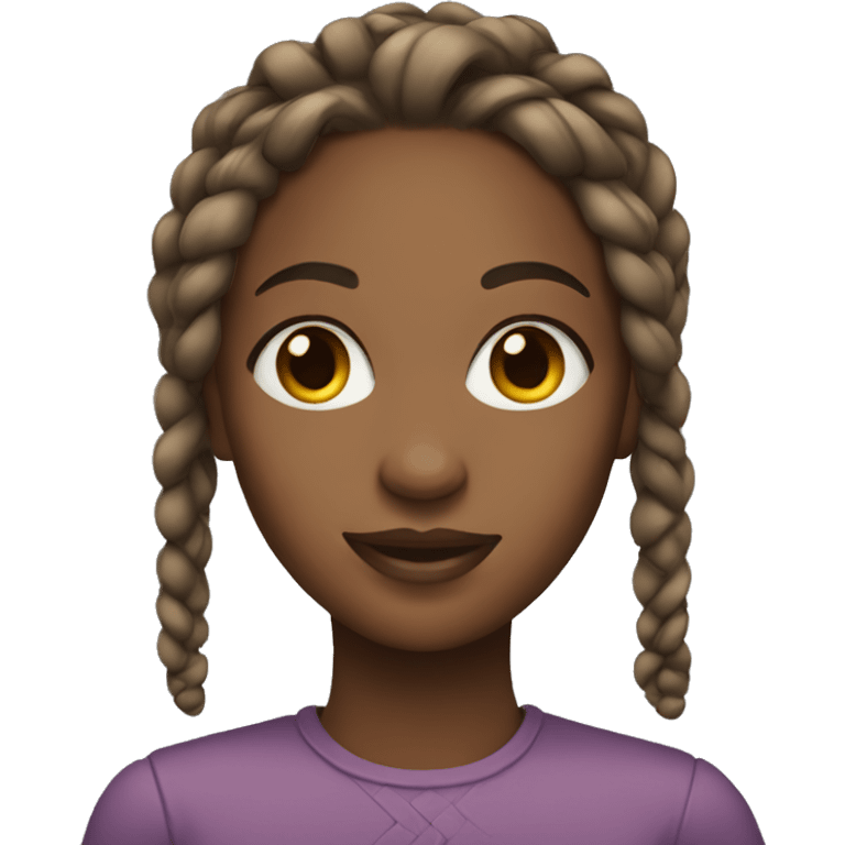 black woman with braids emoji