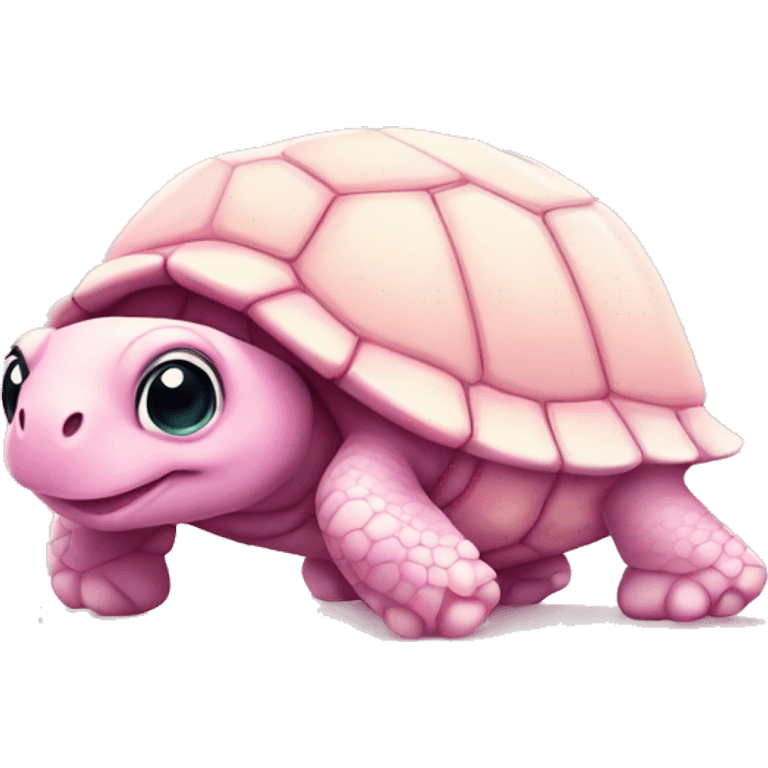 cute pastel pink turtle emoji