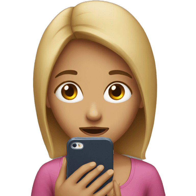 Girl watching phone  emoji