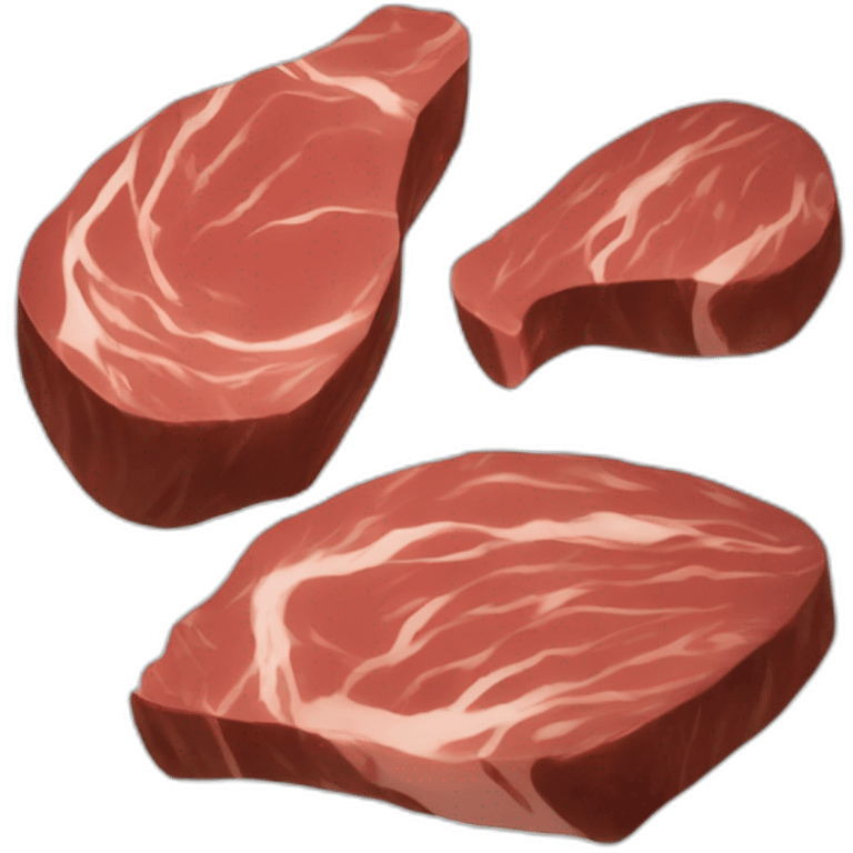 rare cooked steak emoji