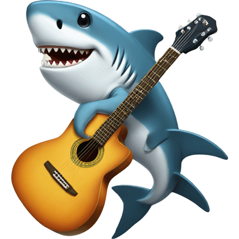 Shark with a guitar  emoji