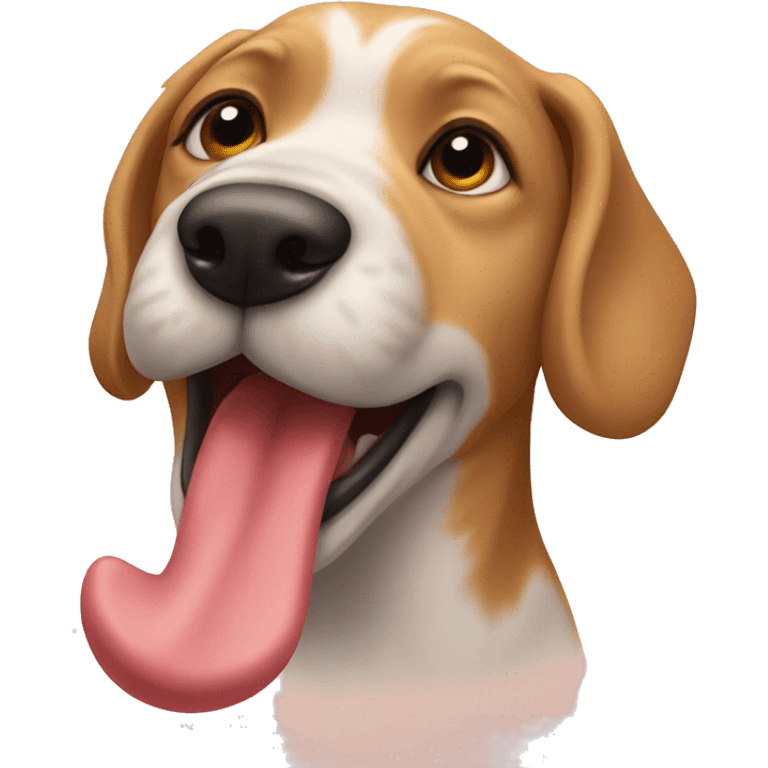 Dog licking face emoji