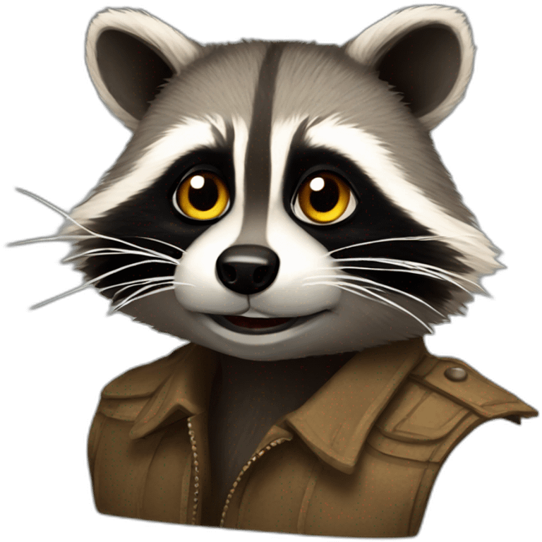 A soviet racoon emoji