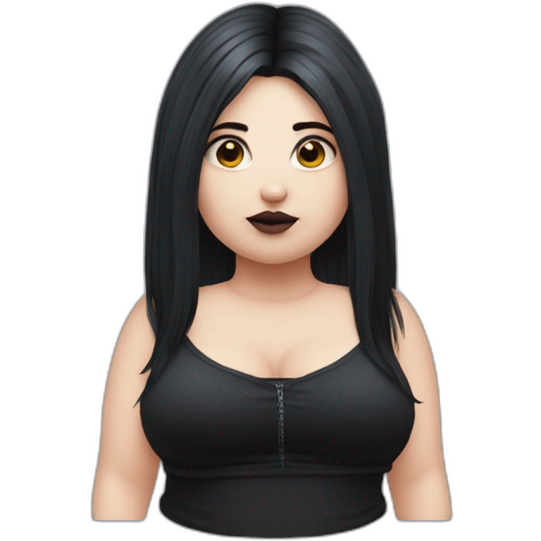 Cute Fat goth girl emoji