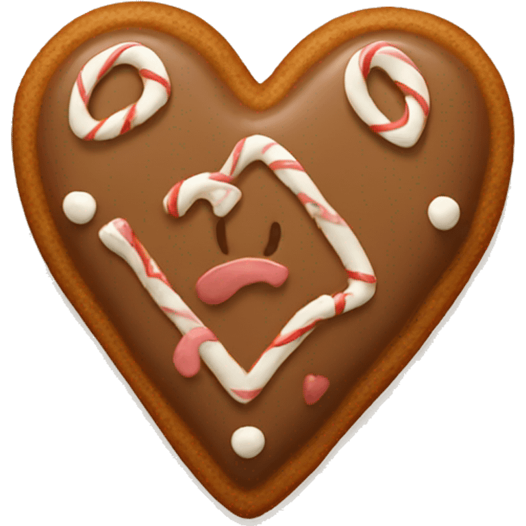 gingerbread heart  emoji