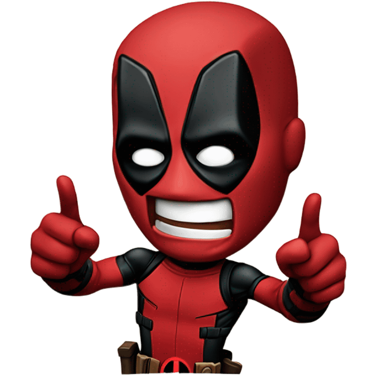 Deadpool flipping you off with both hands emoji