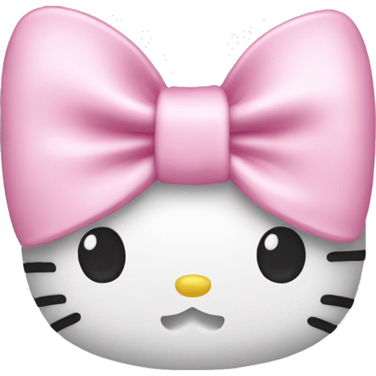 Hello kitty light pink bow emoji