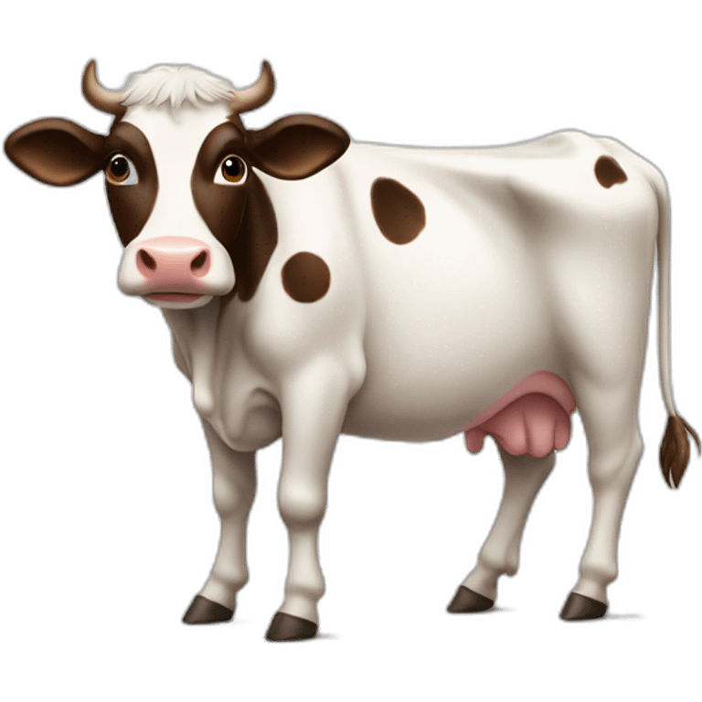 A cow with a great body emoji