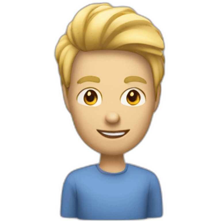 creame un icono 3d de una persona en la computadora  emoji