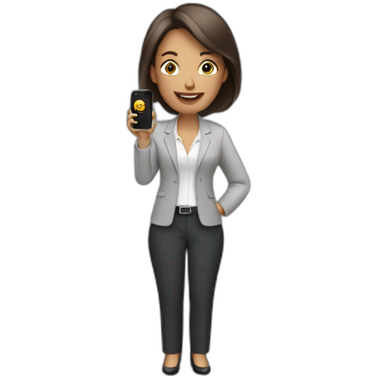 Businesswoman talking on her cell phone emoji