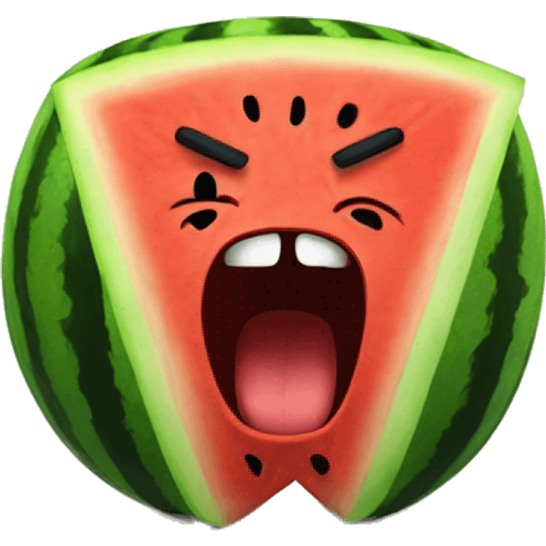 Angry watermelon emoji