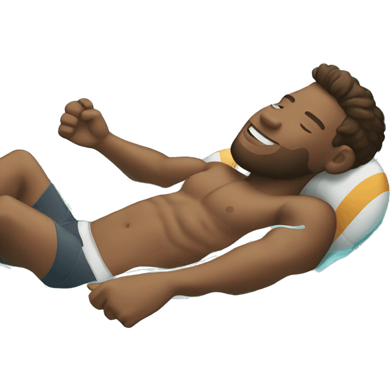 guy laying in a pool emoji