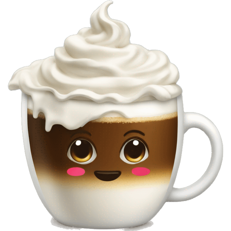 Coffe with whipped cream  emoji