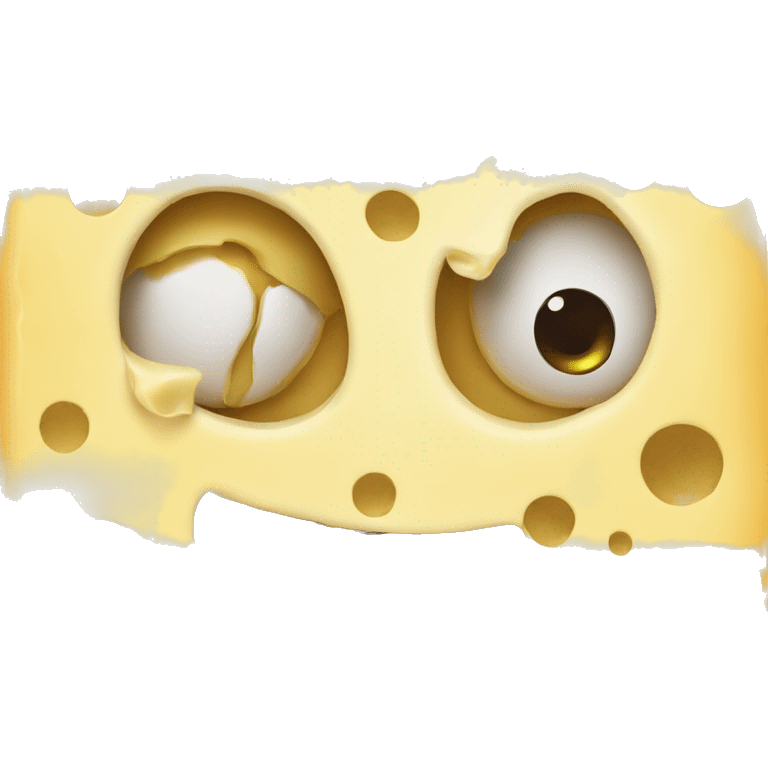 cheese with hidden hole face emoji