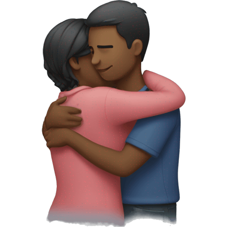 female and male hugging emoji