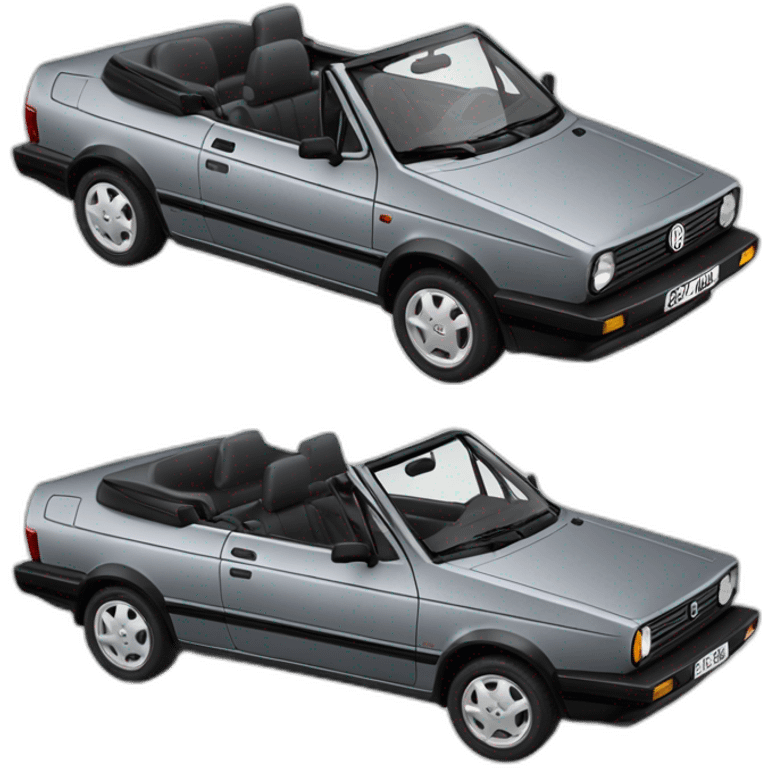 Volkswagen golf 1993 cabriolet metallic gray karmann emoji