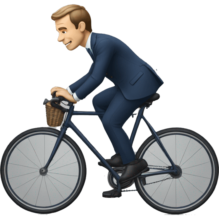 macron sur un velo emoji