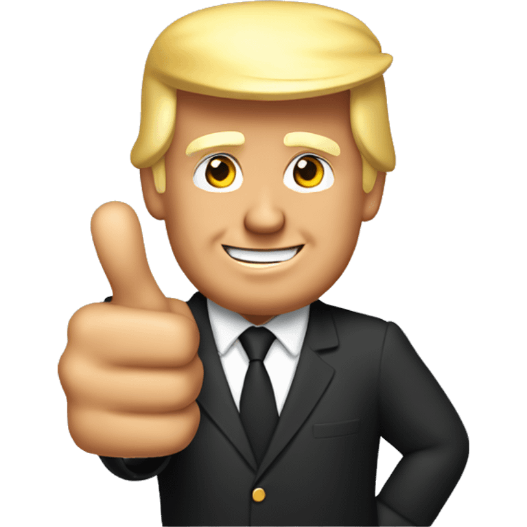 Donald Trump showing thumbs up emoji