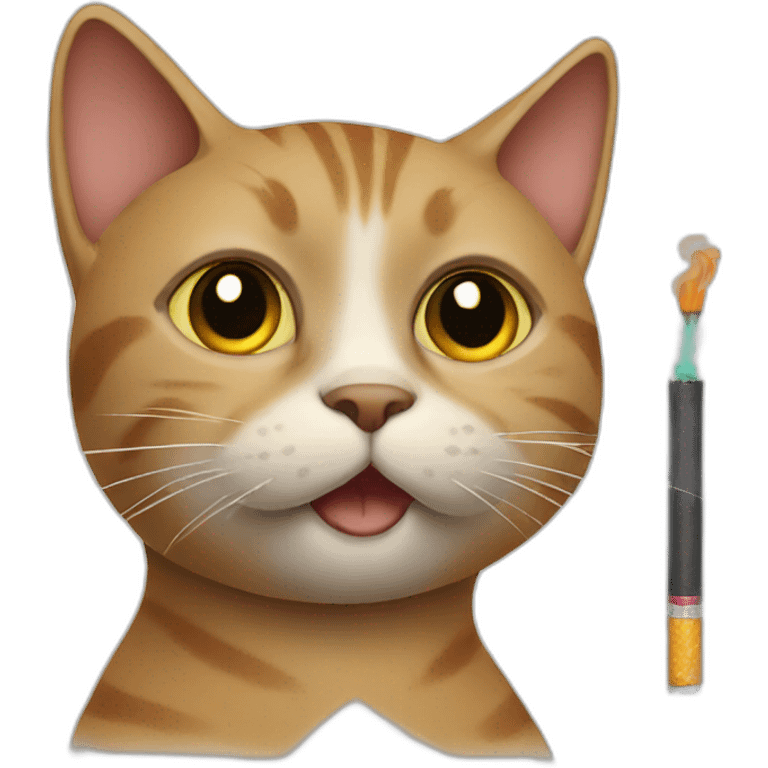 Cat with a cigarette emoji