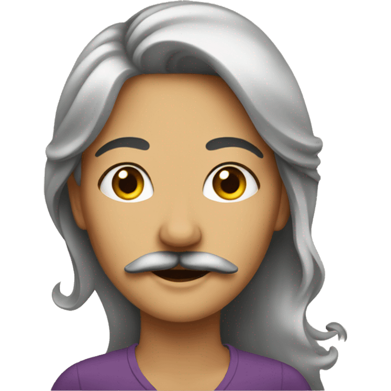 a woman with a mustache emoji