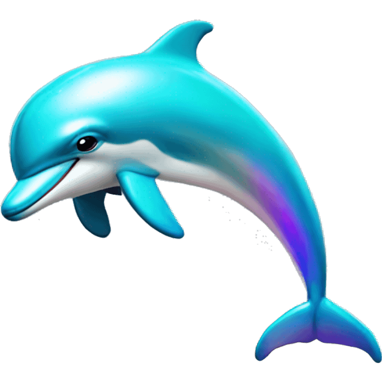 Dolphins with rainbows emoji