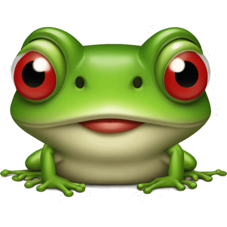 Frog with red lips emoji