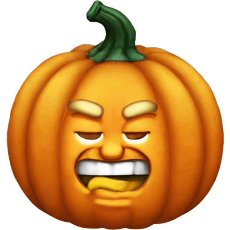 Donald Trump as a pumpkin emoji