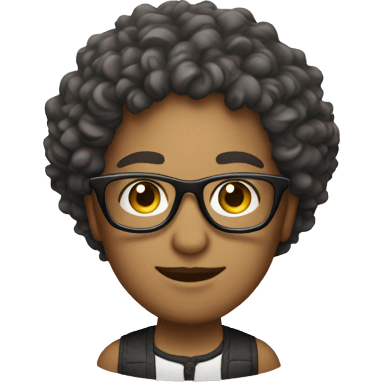 interior designer with cool glasses and curly hair emoji