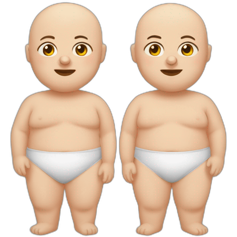 conjoined-twin fatty bald heads emoji