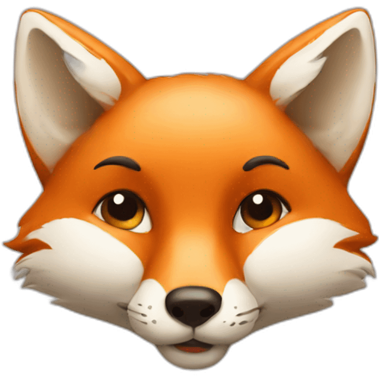 Fox face giving a kiss emoji