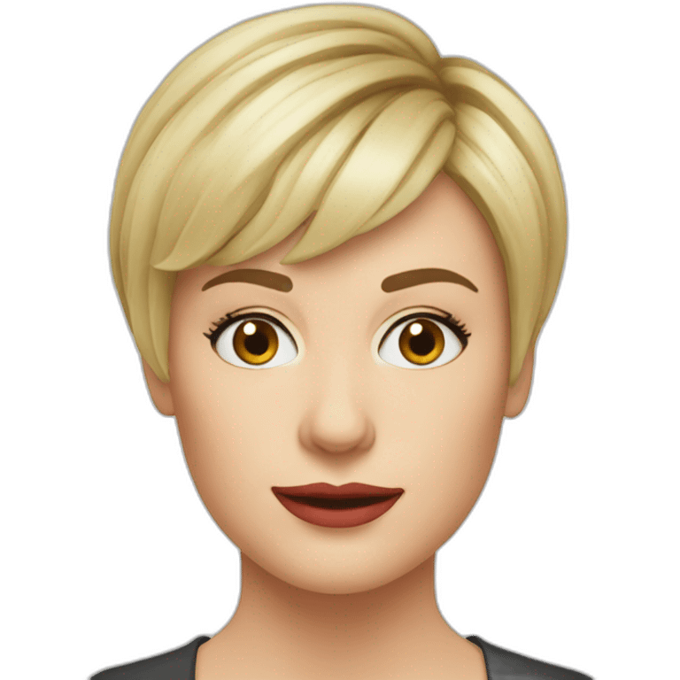 Sandra Huller german actress face head short hair emoji