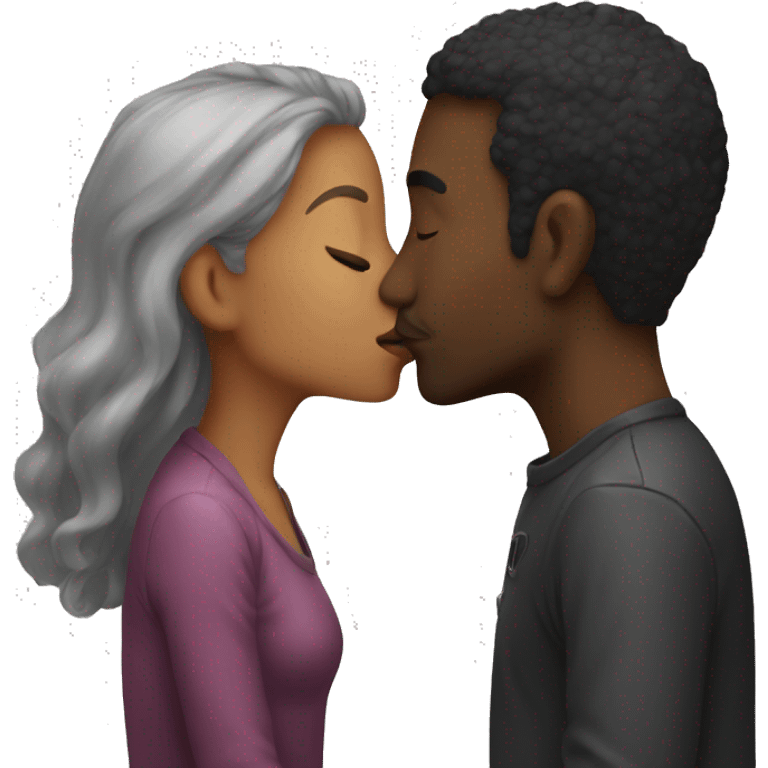 Two people kiss emoji