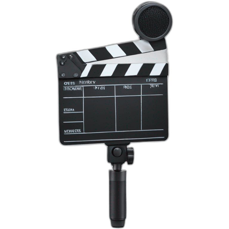 camera clapperboard microphone emoji