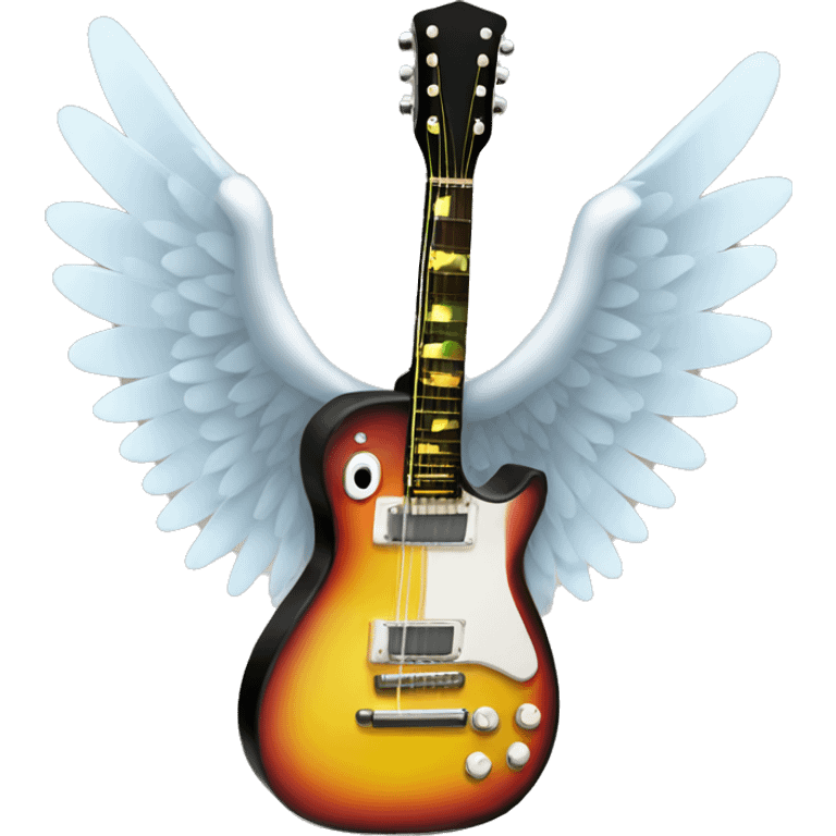 Music and mic and guitar with wings emoji