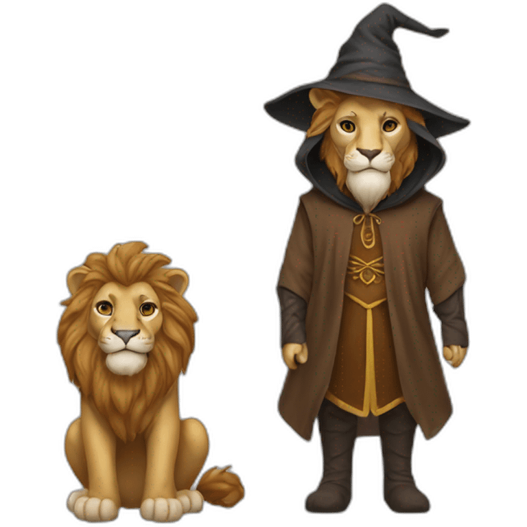  lion brown Wizard clothe emoji