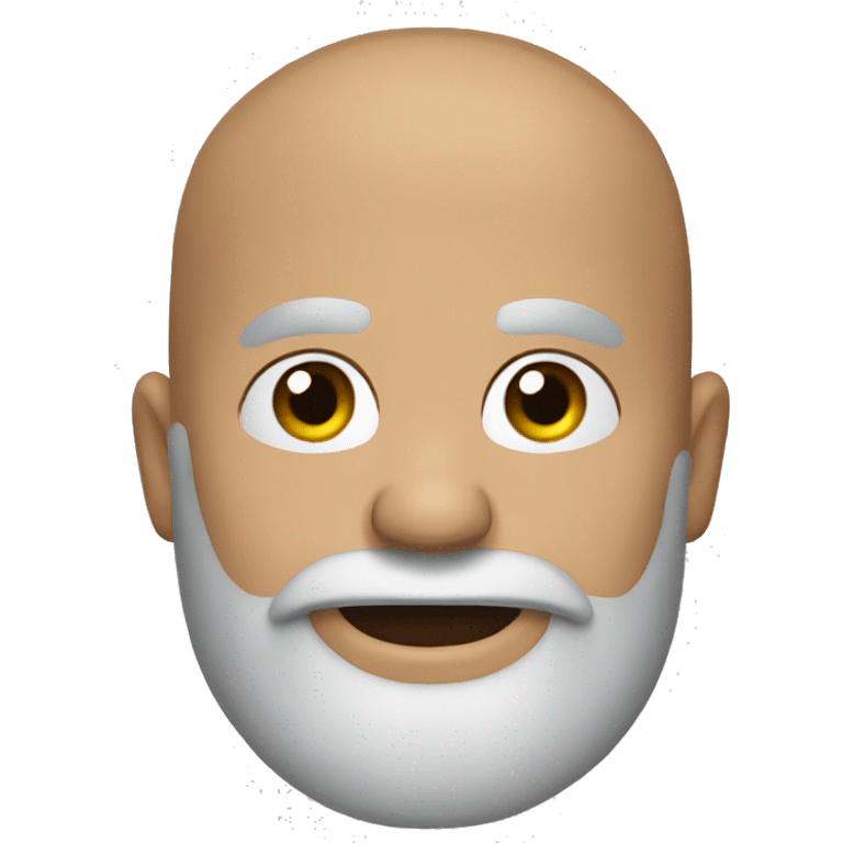 bald, big beard, grey emoji