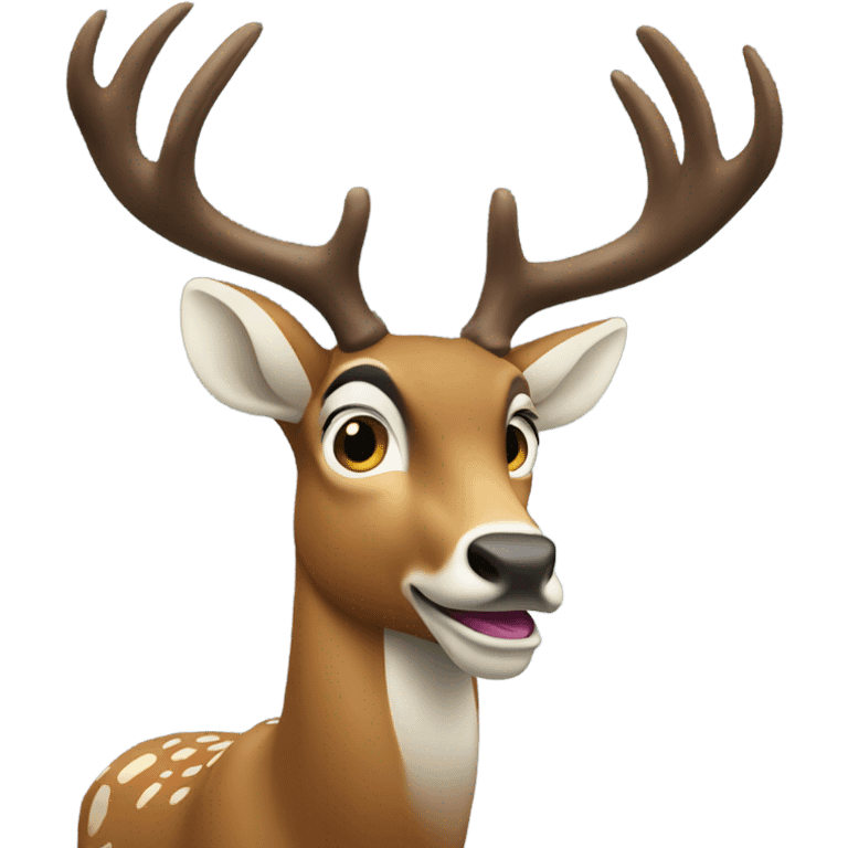 Big buck singing emoji