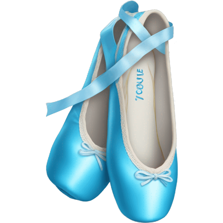 blue ballet pointe shoes emoji