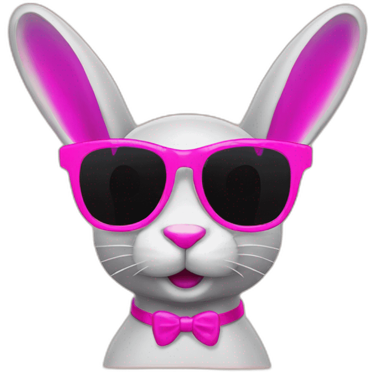 neon bunny sunglasses emoji