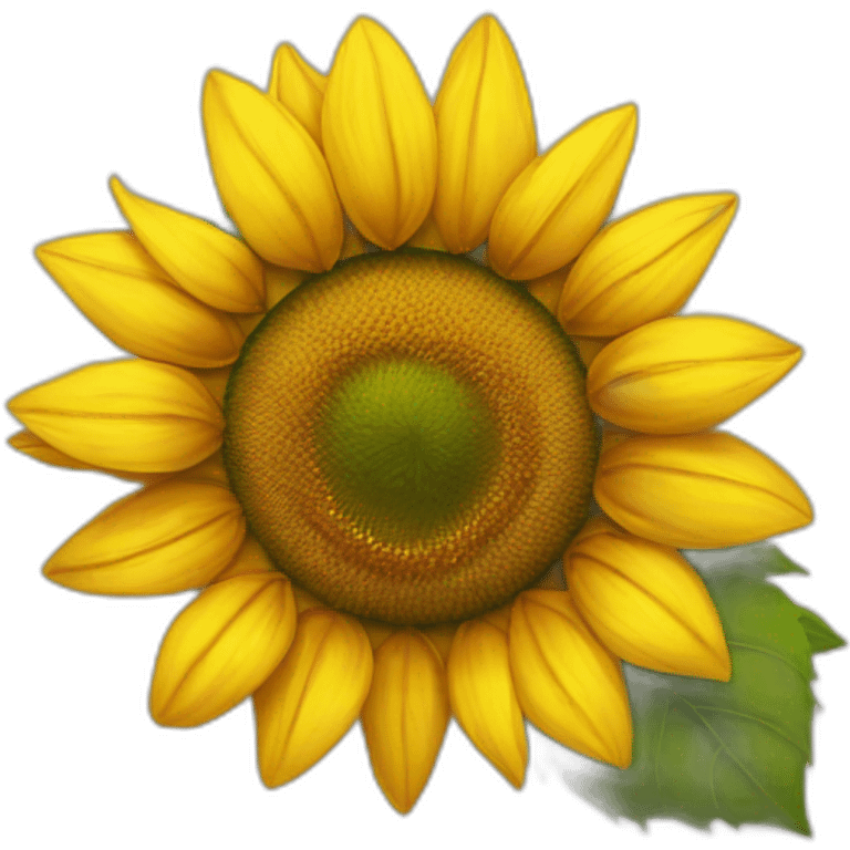 sunflower flower with love emoji