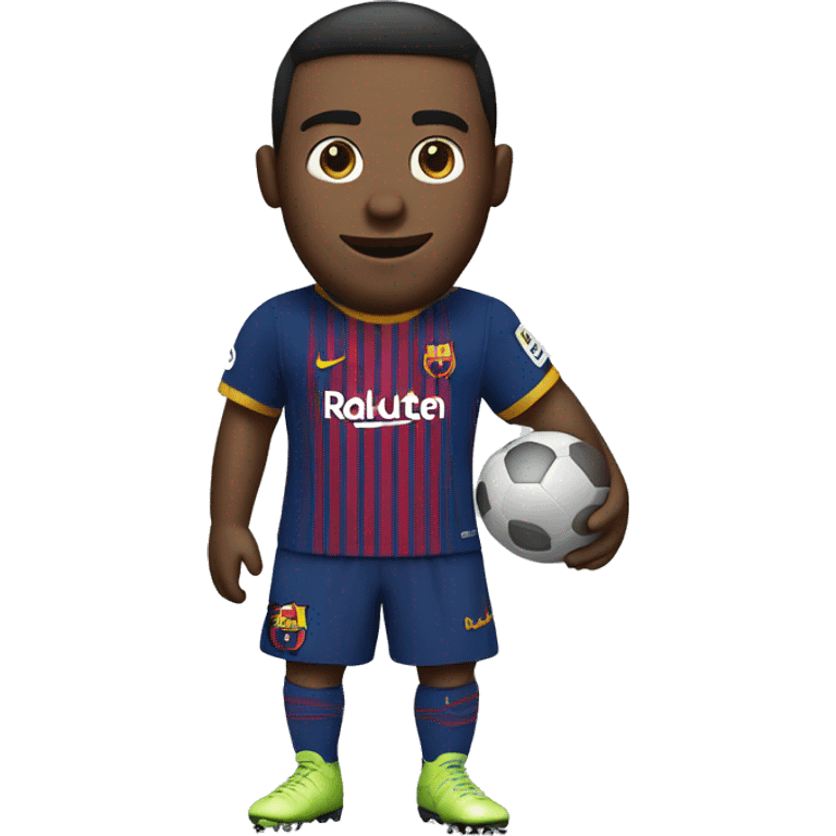 Football player with barça kit emoji