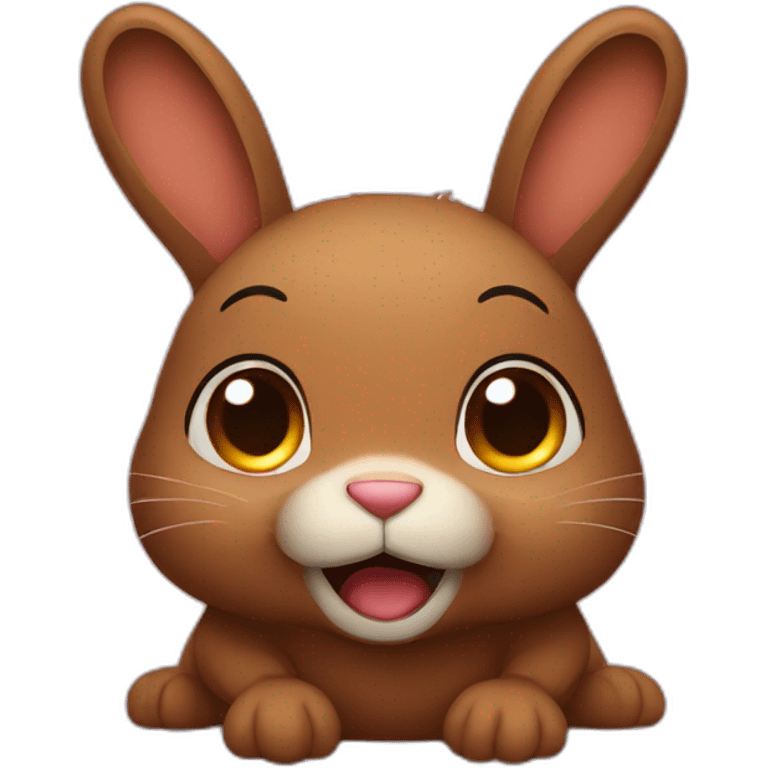 scared brown bunny emoji