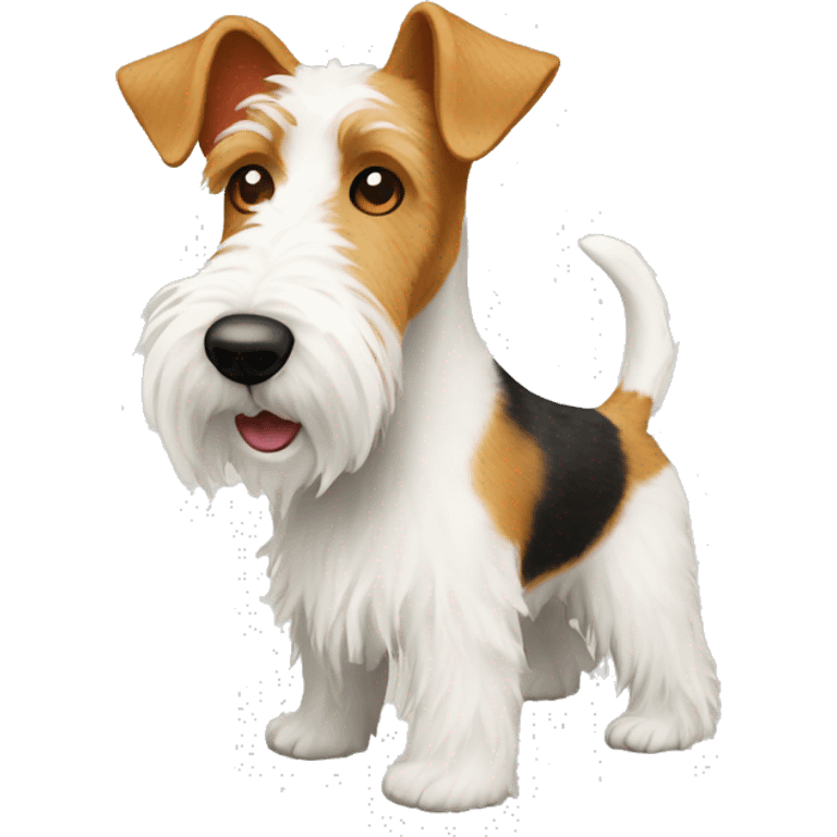 a wired haired fox terrier emoji