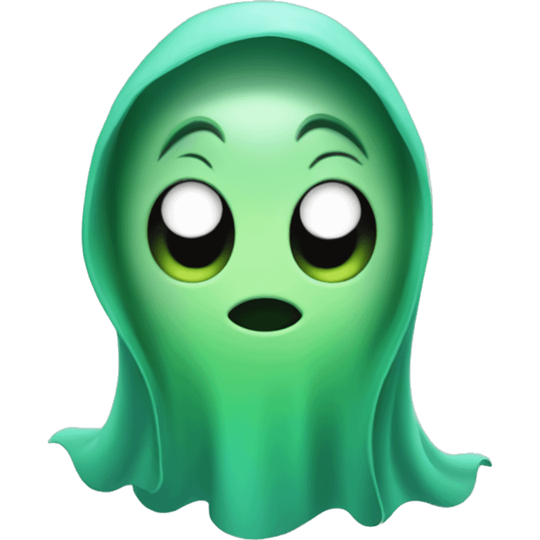 Cute green ghost in Disney style  emoji