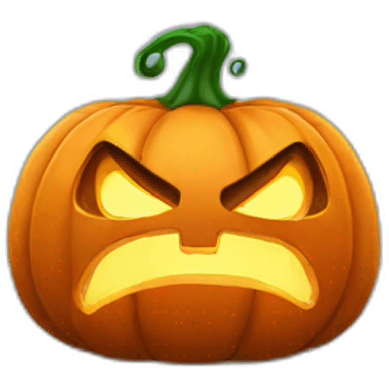 halloween pumpkin angry emoji