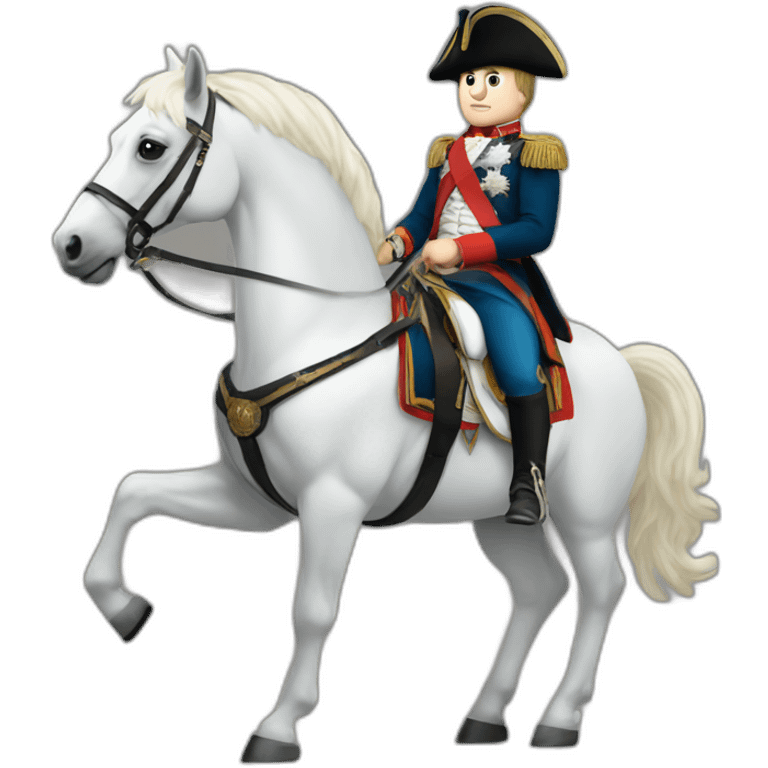 Napoleon on a white pony emoji