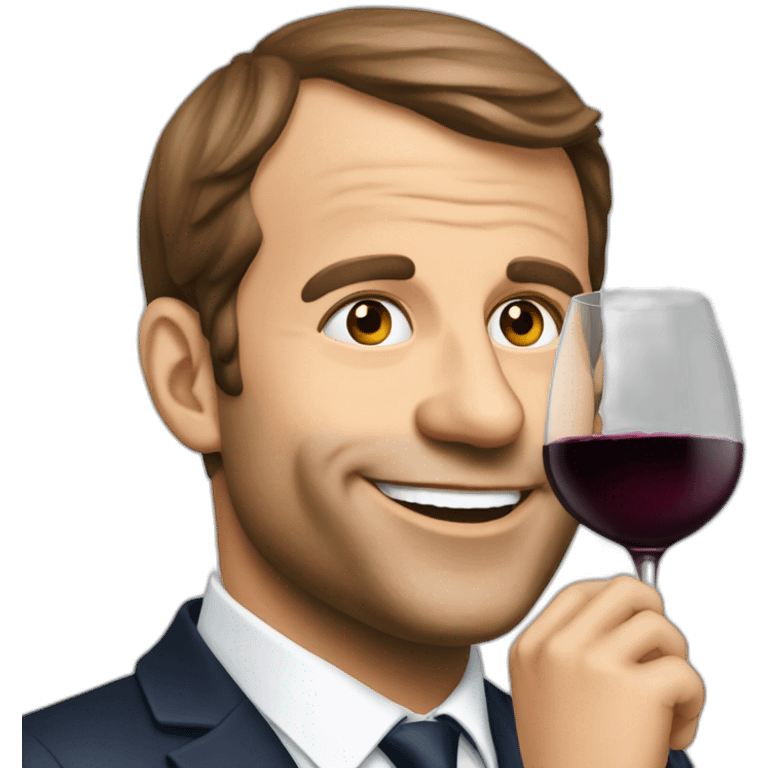 macron bois du vin emoji