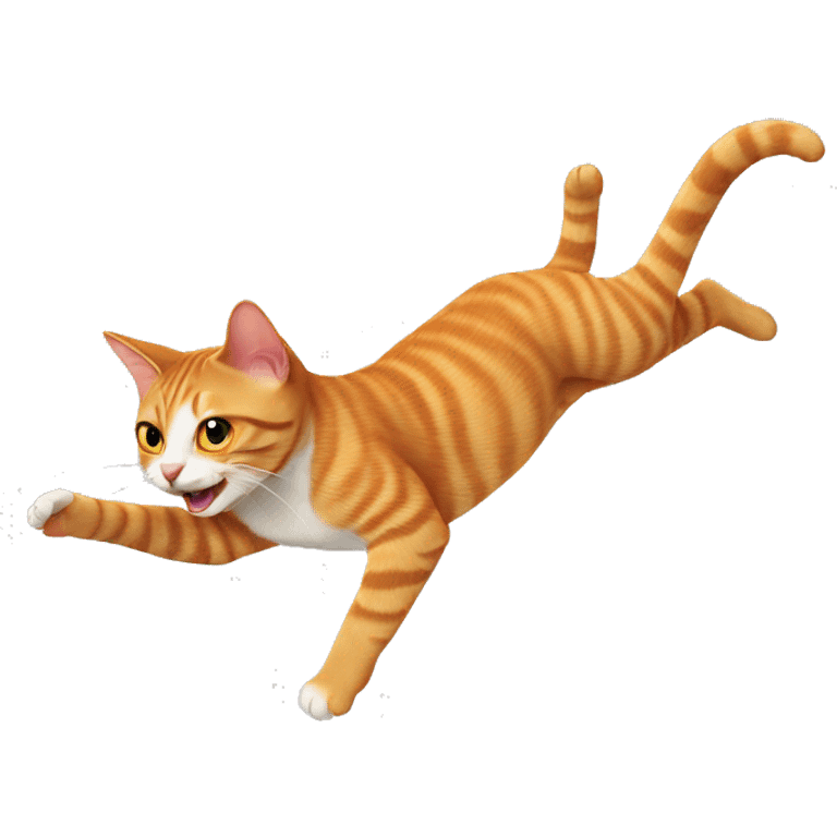 Ginger cat doing a backflip emoji